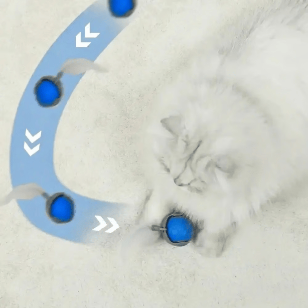 Pelota rodante eléctrica interactiva con cola burlona