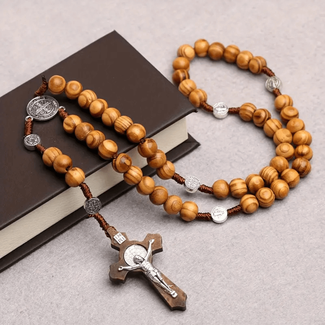 🕊️ Protección Divina - Rosario de Palo Santo 🙏