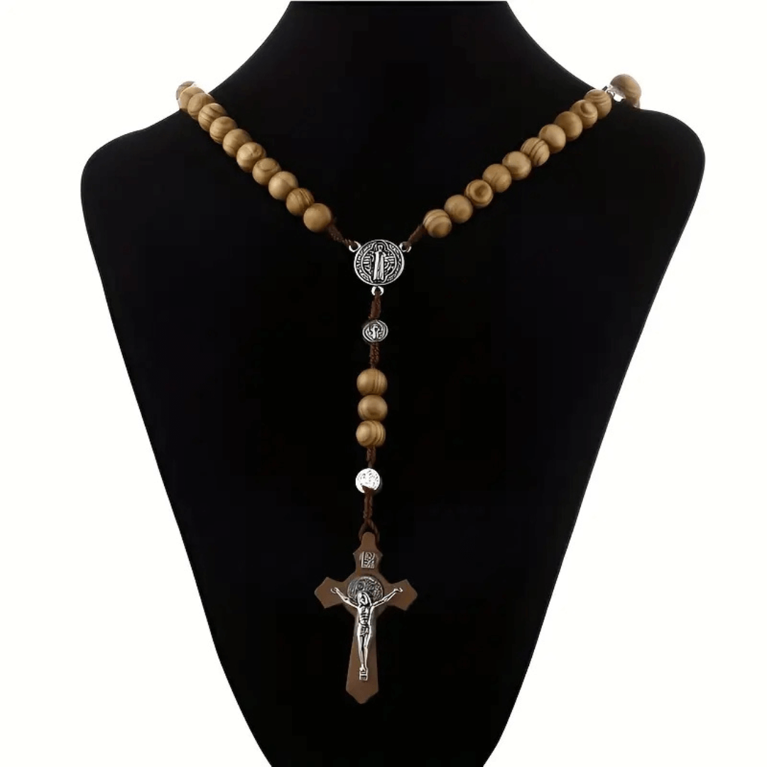 🕊️ Protección Divina - Rosario de Palo Santo 🙏