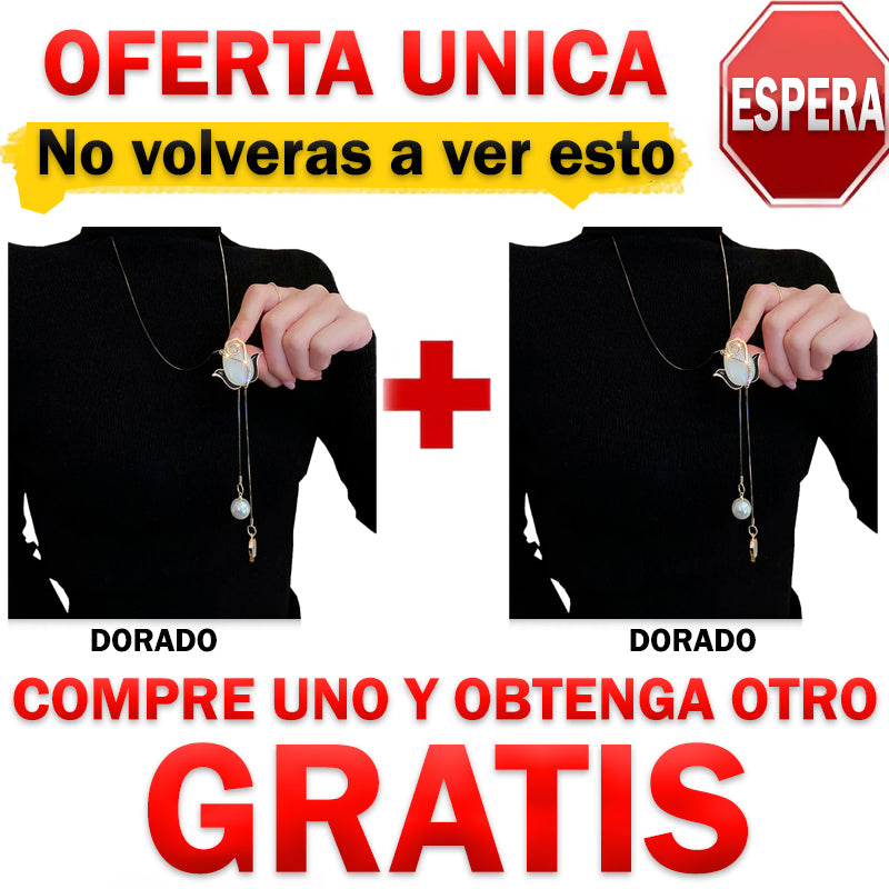 🎁llevate2 collares colgantes de tulipán de ópalo por el precio de 1 🎉✨