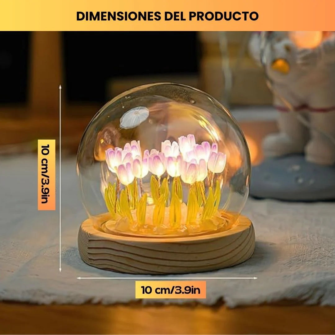 ¡El regalo perfecto! Lámpara de tulipanes radiantes