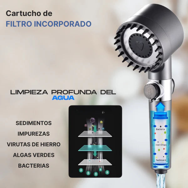 AquaSpa™ Poderoso cabezal de ducha con 3 modos de rociado