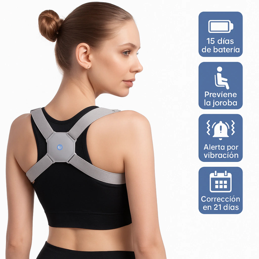 Corrector Postural Inteligente Faja Con Sensor Ajustable