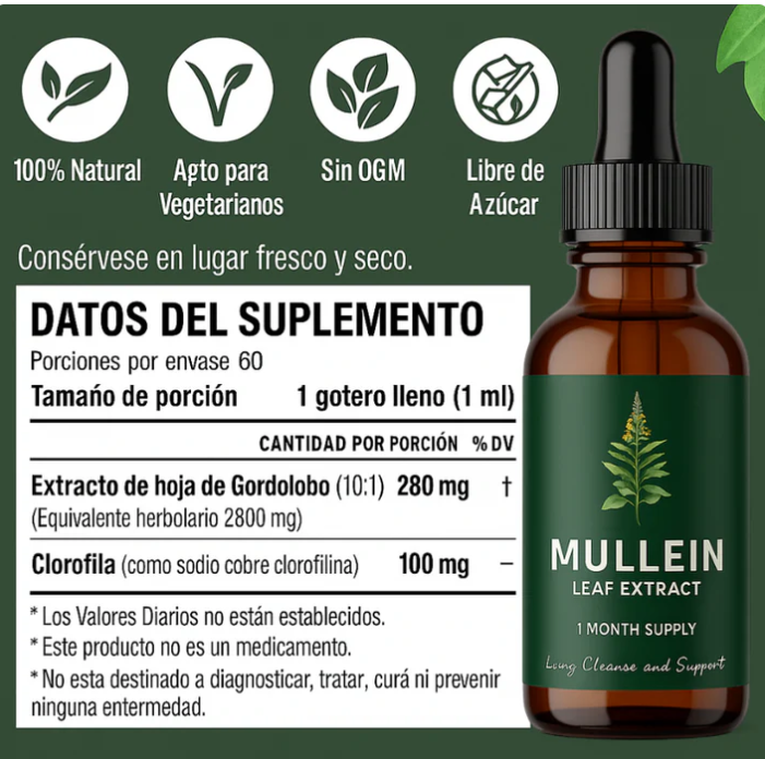 MULLEIN™ Limpia tus Pulmones y Respira con Libertad Todos los Días