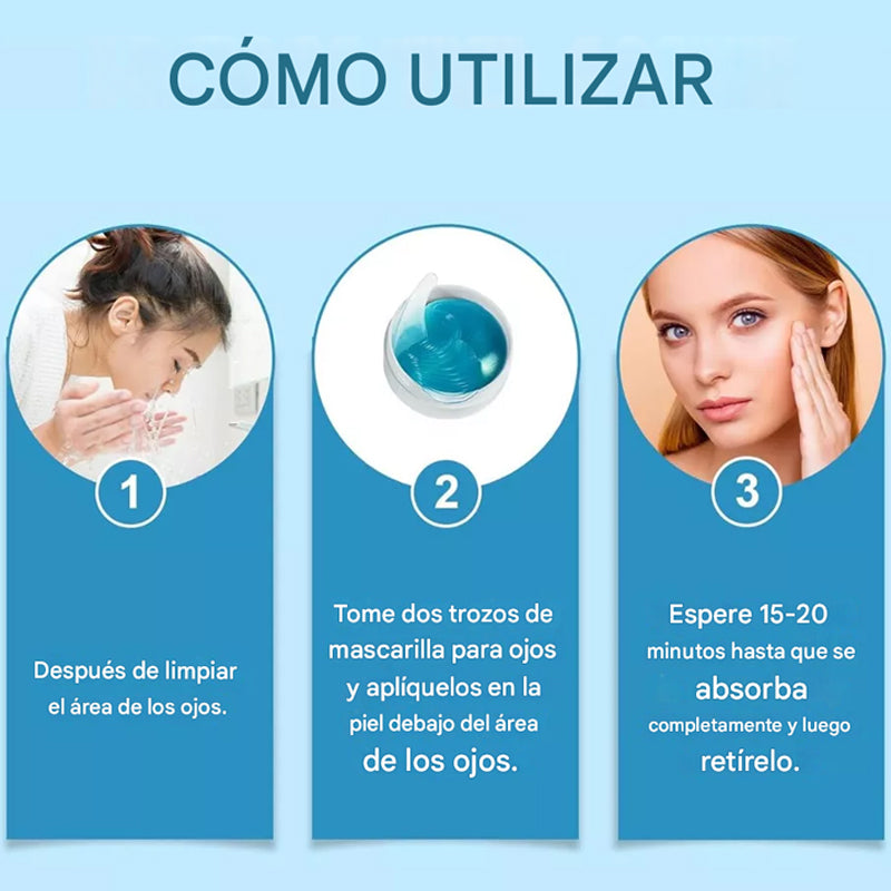 Parches de hidrogel para reducir las ojeras