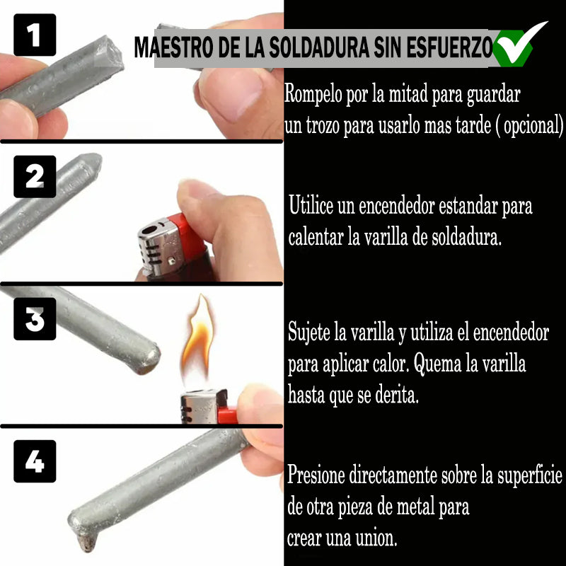 Juego de varillas para soldar a baja temperatura.🔥