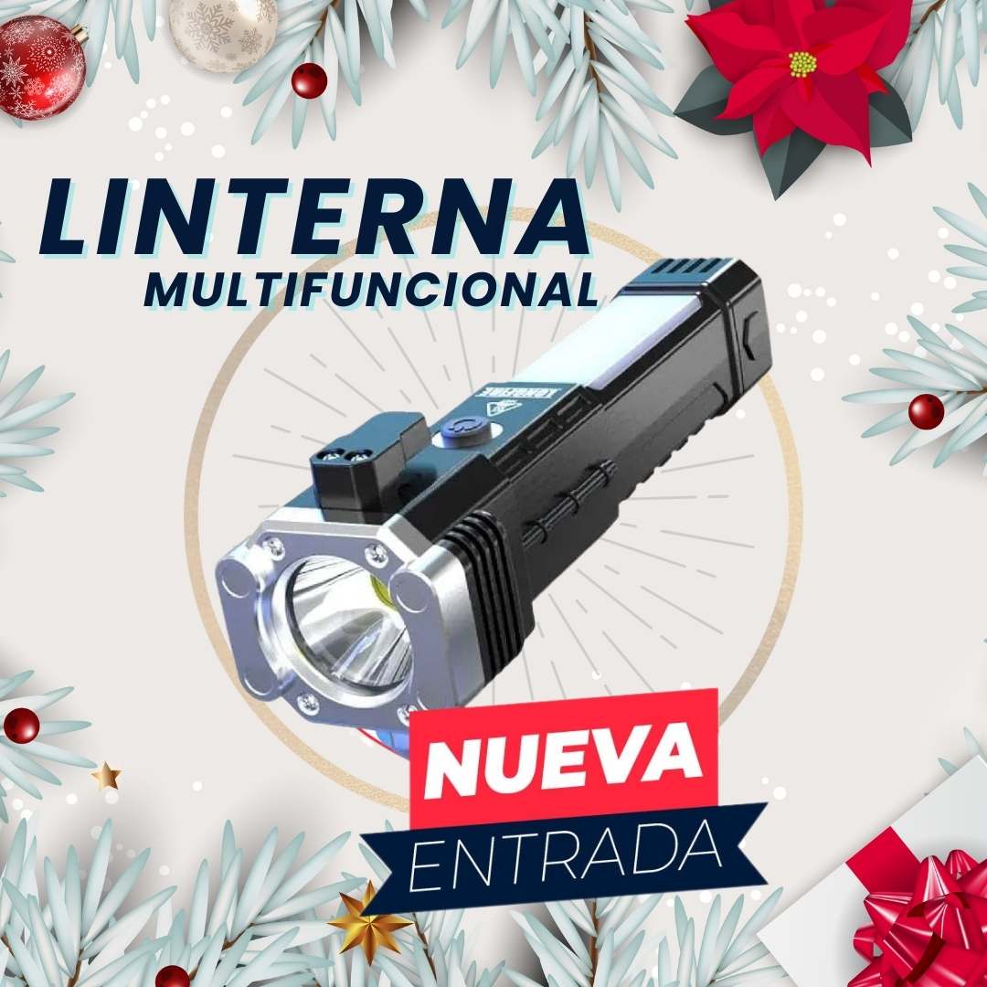 LINTERNA TÁCTICA PROFESIONAL 4 EN 1 RECARGABLE