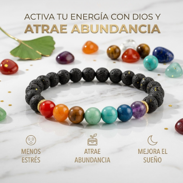 Pulsera de 7 Chakras - Camino del Alma | Atrae Abundancia, Amor y Dinero