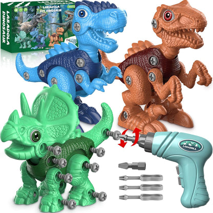 Set de Dinosaurios Desmontables con Taladro Eléctrico