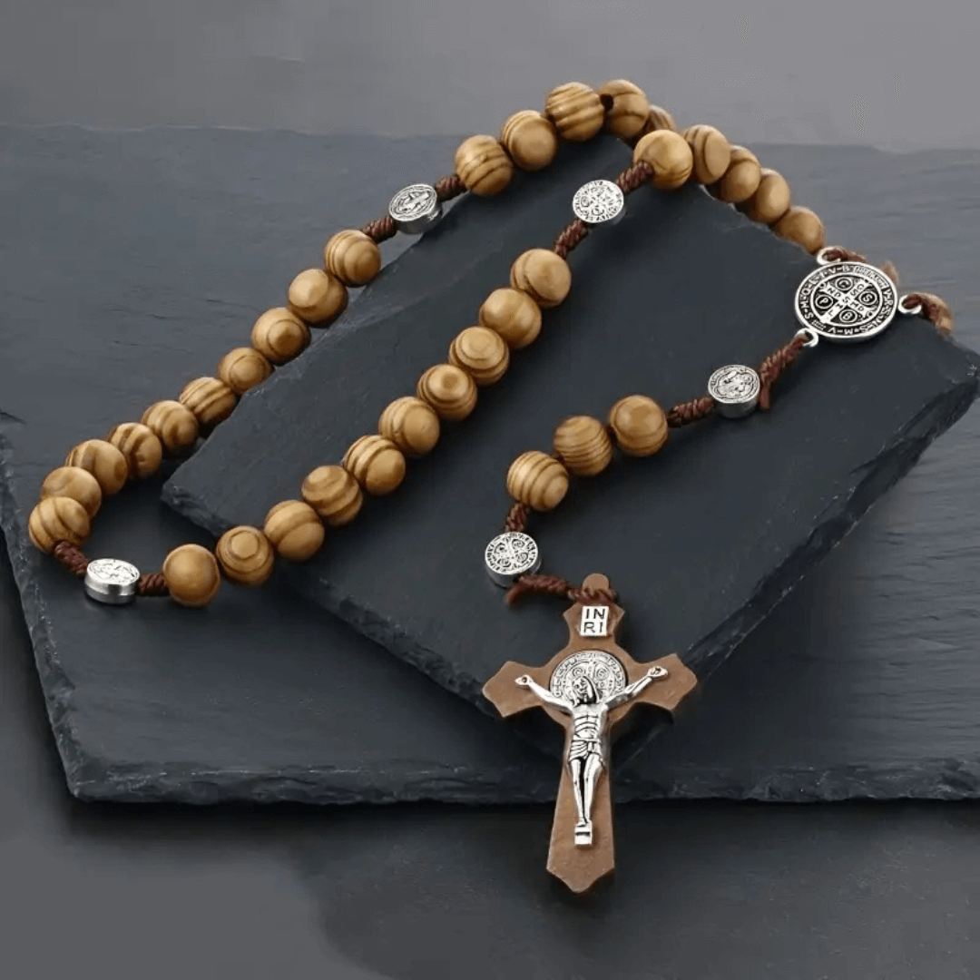 🕊️ Protección Divina - Rosario de Palo Santo 🙏.