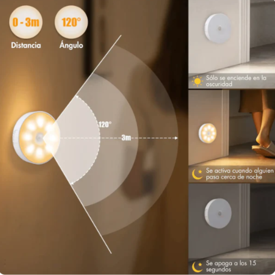 LightPro™  Foco LED recargable con sensor de movimiento