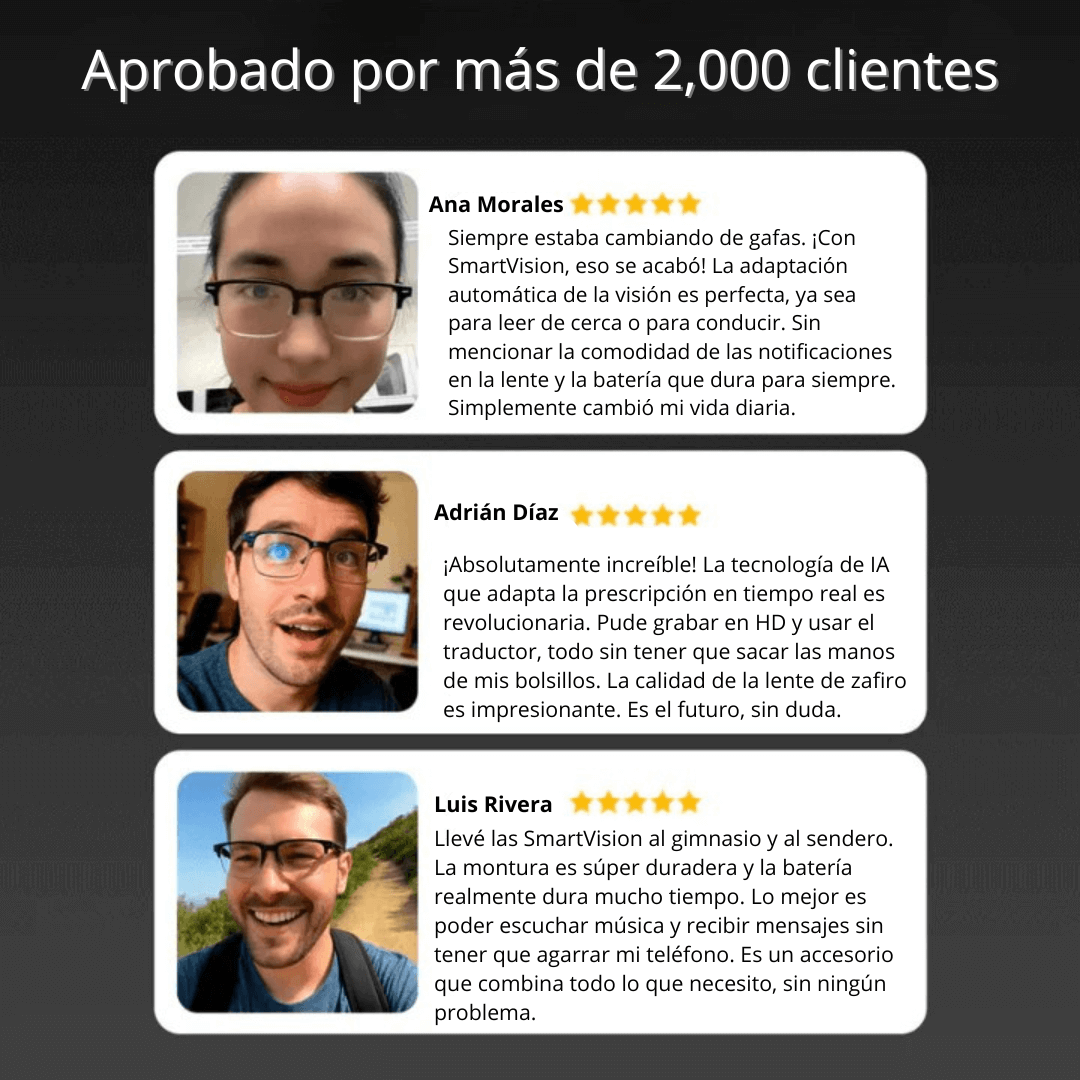 SmartVision™ Gafas adaptativas con tecnología IA