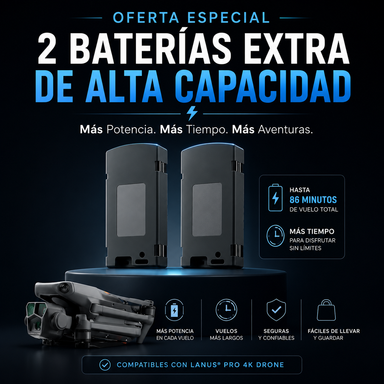🔋 Batería Original para Dron Lanus®