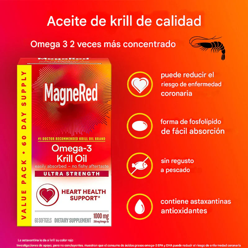 Omega 3s - Fish & Krill Oil - (60 cápsulas blandas)