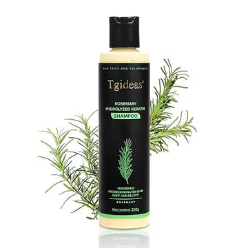 Keratina + Romero + Ortiga + Biotina - Champú Nutritivo y Regenerador para Cabello Grueso y Voluminoso (220 ml) - IdeasLabCo™