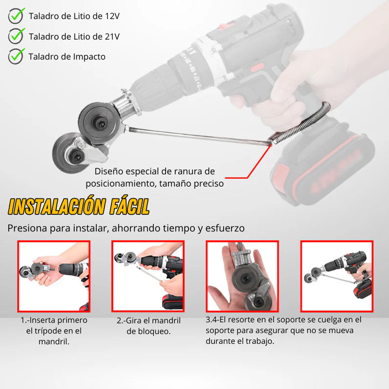 DrillCut™ herramienta de corte rápido, planchas de aluminio metal y mas