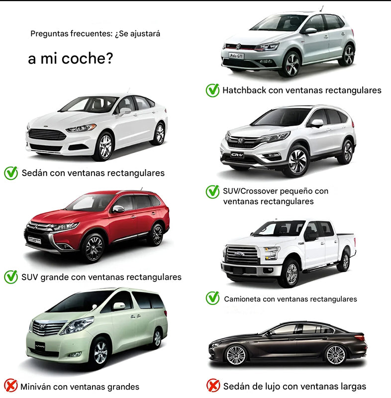 Protectores universales para ventanas de automóviles