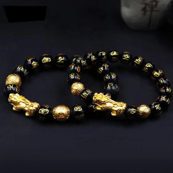 ✨ Pulsera Pi Xiu de Obsidiana 🖤 - Brazalete de Energía y Protección 🛡️💫