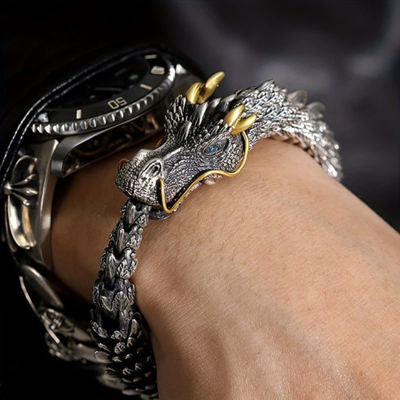 Pulsera de cobre con dragón