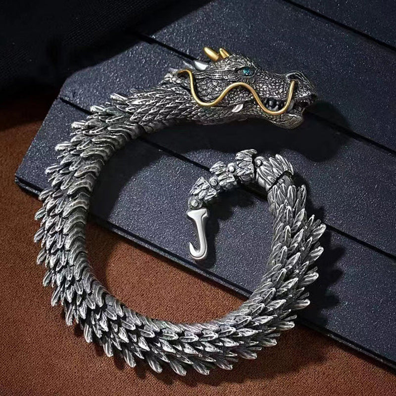 Pulsera de cobre con dragón