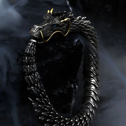Pulsera de cobre con dragón