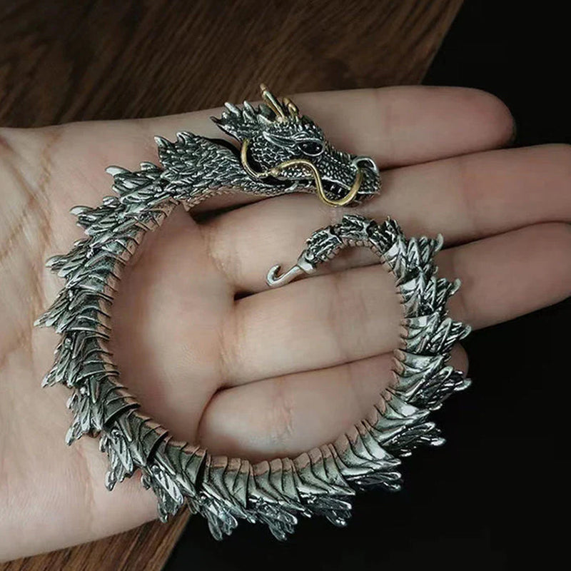 Pulsera de cobre con dragón