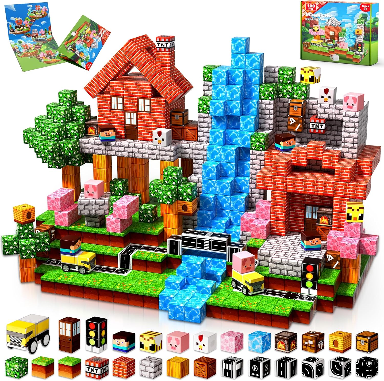 Juego de construcción magnético mágico