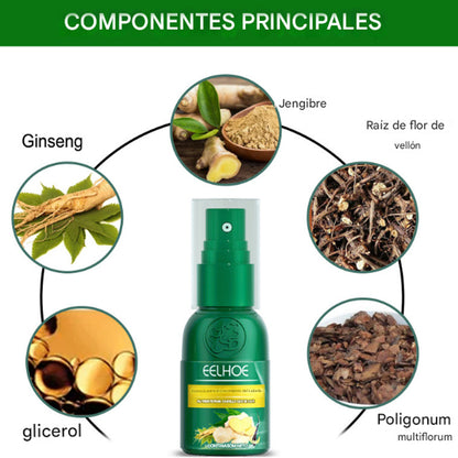 Sérum de jengibre para el crecimiento y reparación del cabello