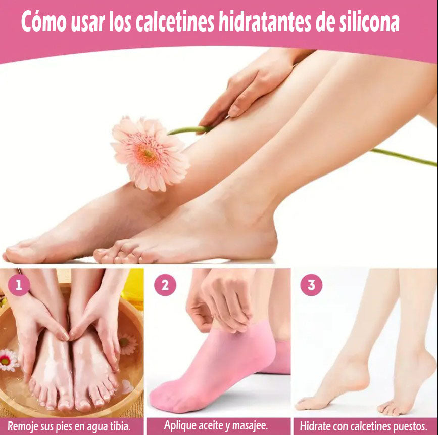 🌸Calcetines Hidratantes de Silicona para Talones Secos y Agrietados 🌸🦶
