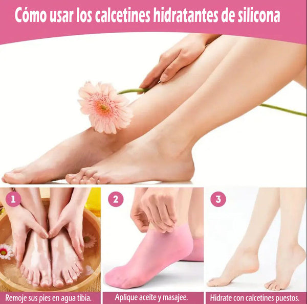 🌸Calcetines Hidratantes de Silicona para Talones Secos y Agrietados 🌸🦶