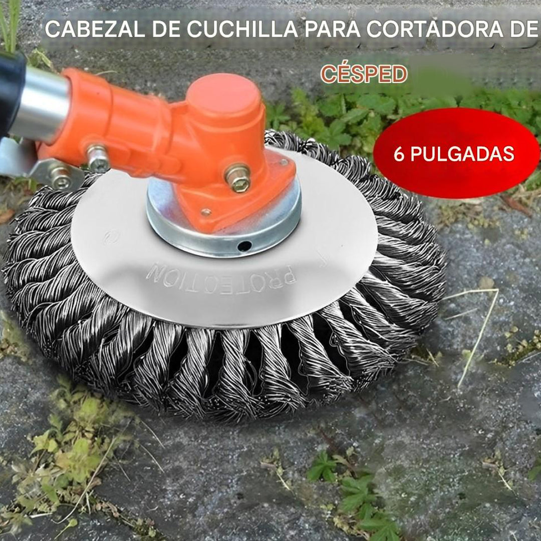 Cabezal de cuchilla irrompible para cortadora de césped