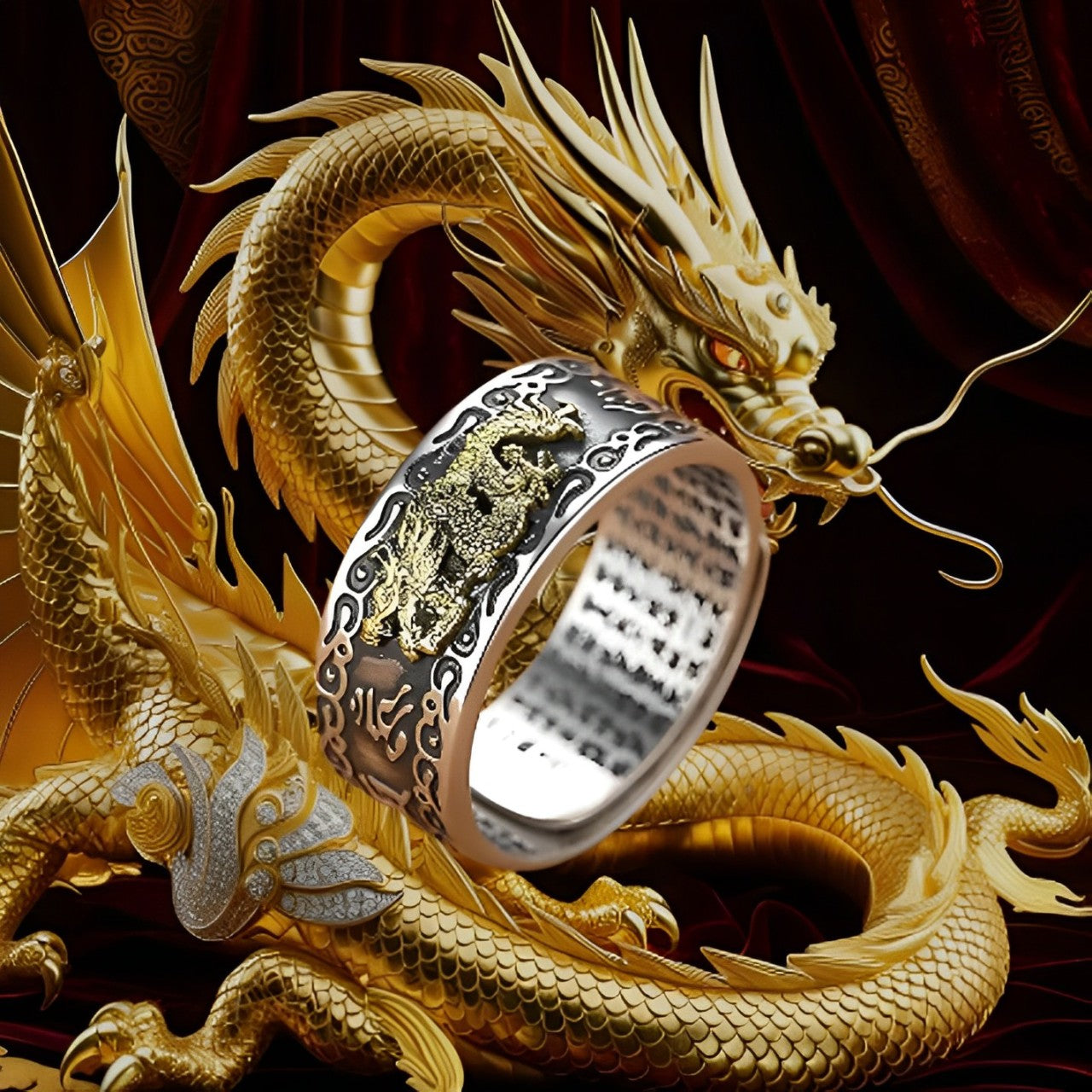 🐉Anillo de la SUERTE PIXIU💍 Dragón Feng Shui 