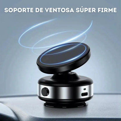 SOPORTE DE CELULAR MAGNÉTICO AJUSTABLE Y GIRATORIO 360° IMBATIBLE EN AUTO, OFICINA O CASA.
