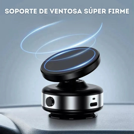 SOPORTE DE CELULAR MAGNÉTICO AJUSTABLE Y GIRATORIO 360° IMBATIBLE EN AUTO, OFICINA O CASA.